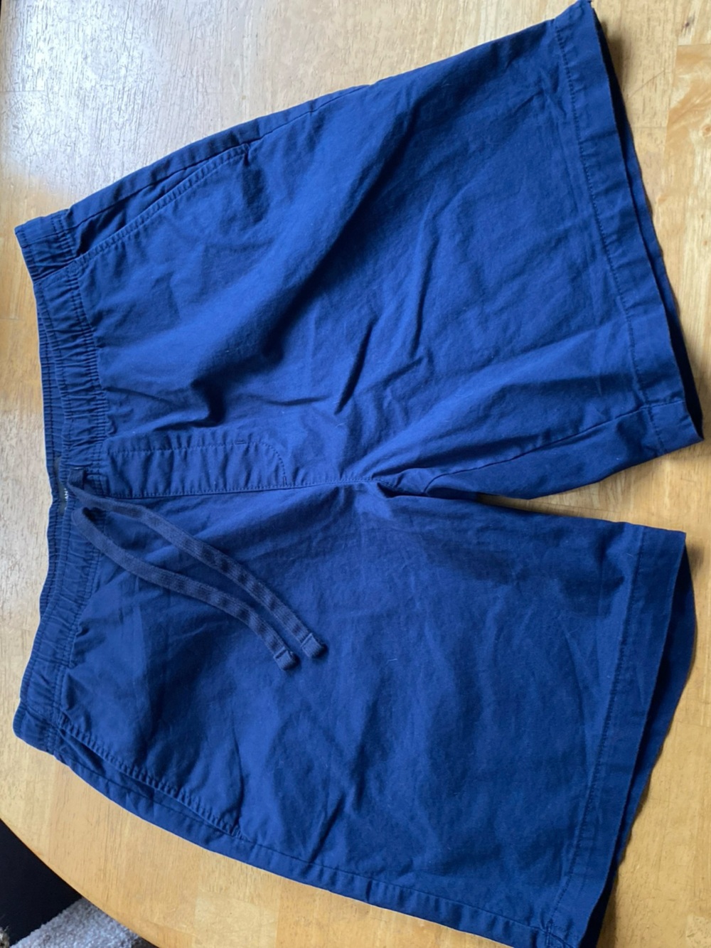 V! Banana Republic Deck Shorts Mens Large Navy Blue Stretch Drawstring Cotton